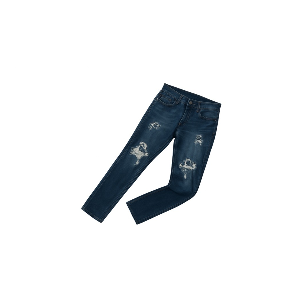 American Eagle Outfitters Dark Blue Distressed Skinny Jeans